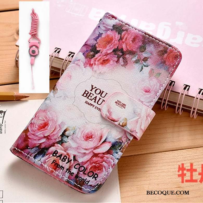 Samsung Galaxy Note 9 Coque De Téléphone Étui En Cuir Rose Clamshell Protection