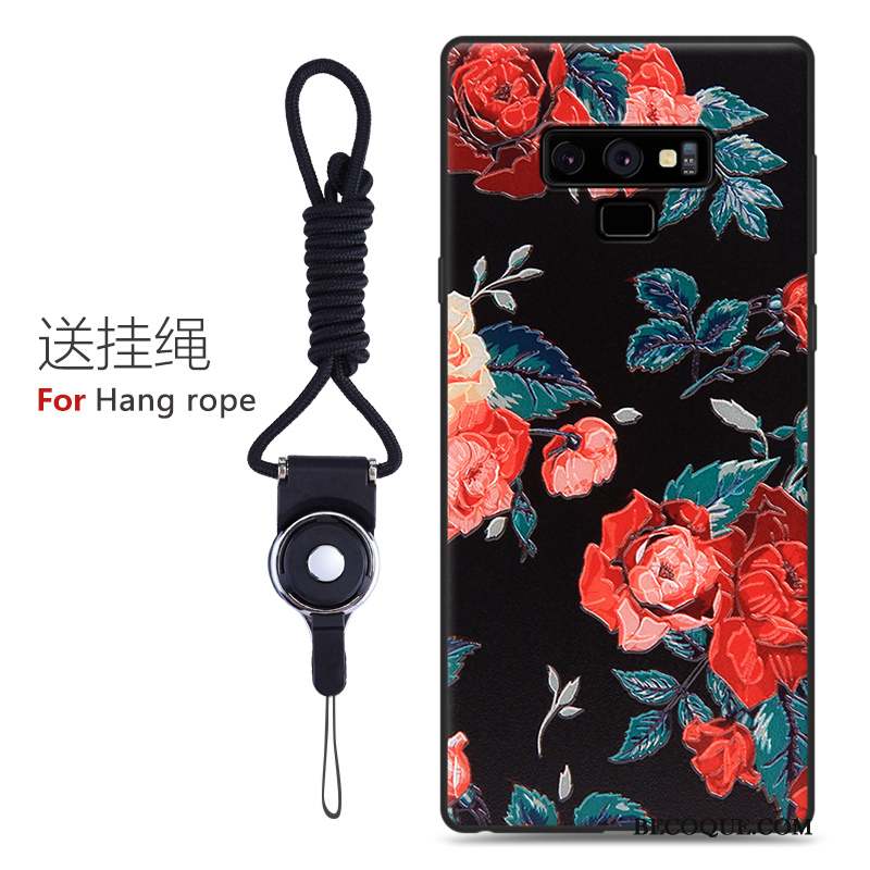 Samsung Galaxy Note 9 Coque Nouveau Tendance Gris Gaufrage Étui Créatif