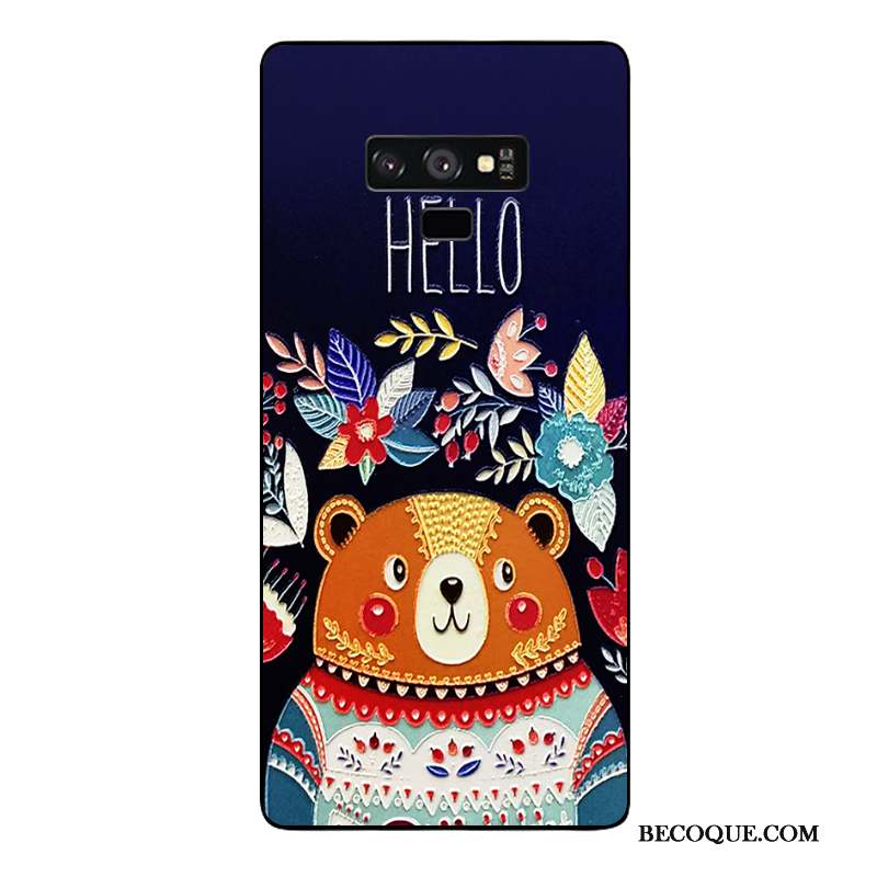 Samsung Galaxy Note 9 Coque Protection Gaufrage Jaune Incassable Charmant Créatif