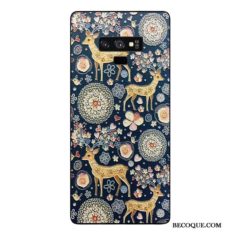 Samsung Galaxy Note 9 Coque Protection Gaufrage Jaune Incassable Charmant Créatif