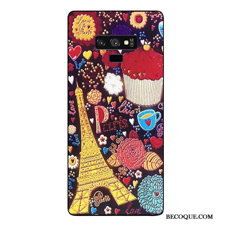 Samsung Galaxy Note 9 Coque Protection Gaufrage Jaune Incassable Charmant Créatif