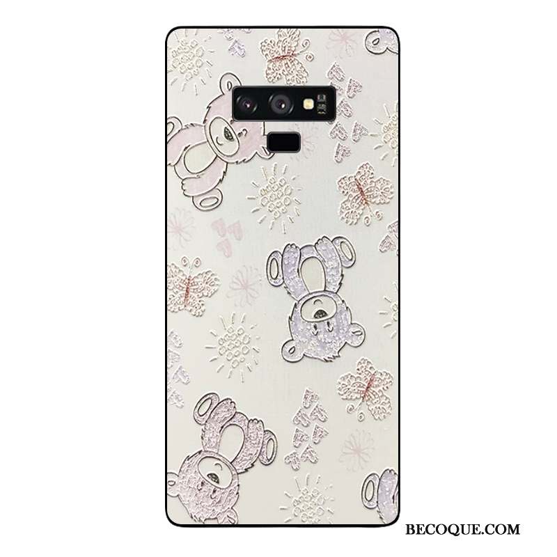 Samsung Galaxy Note 9 Coque Protection Gaufrage Jaune Incassable Charmant Créatif