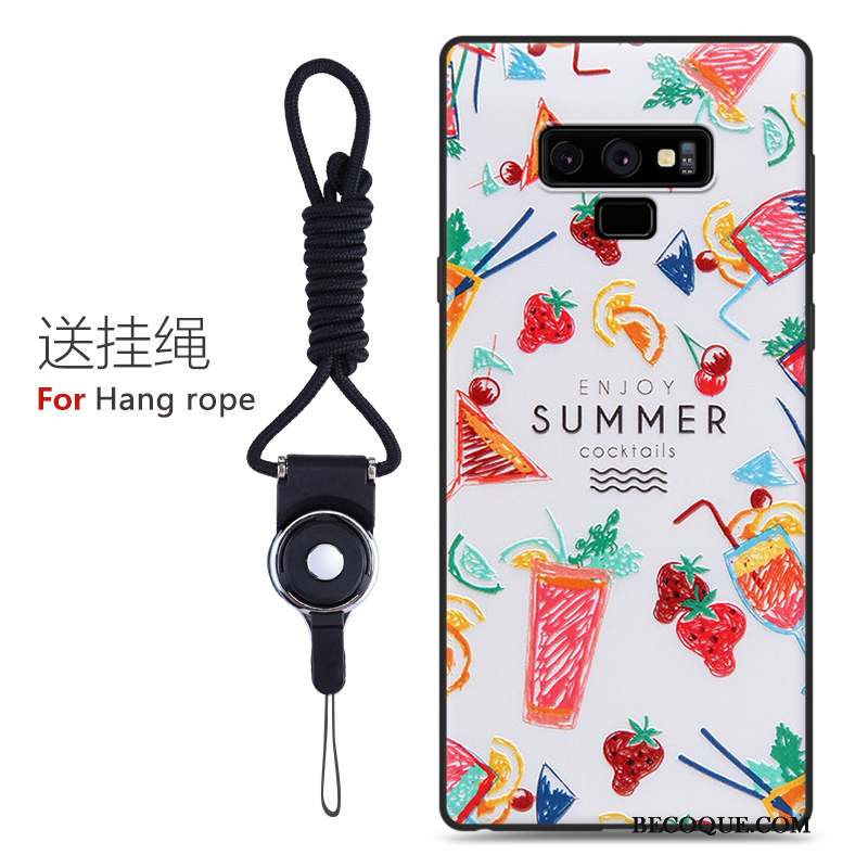 Samsung Galaxy Note 9 Dessin Animé Gaufrage Silicone Coque De Téléphone Protection Étui