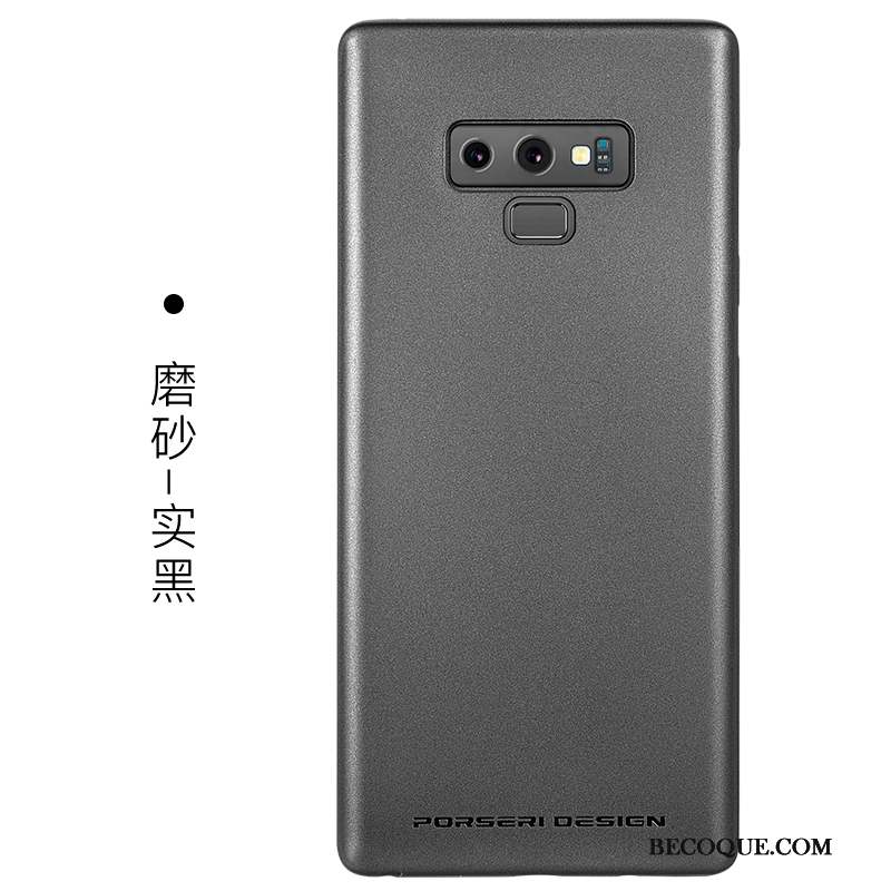 Samsung Galaxy Note 9 Délavé En Daim Modèle Fleurie Transparent Personnalité Coque Noir