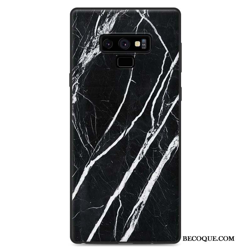 Samsung Galaxy Note 9 Grain De Bois Simple Protection Coque De Téléphone Étui Noir