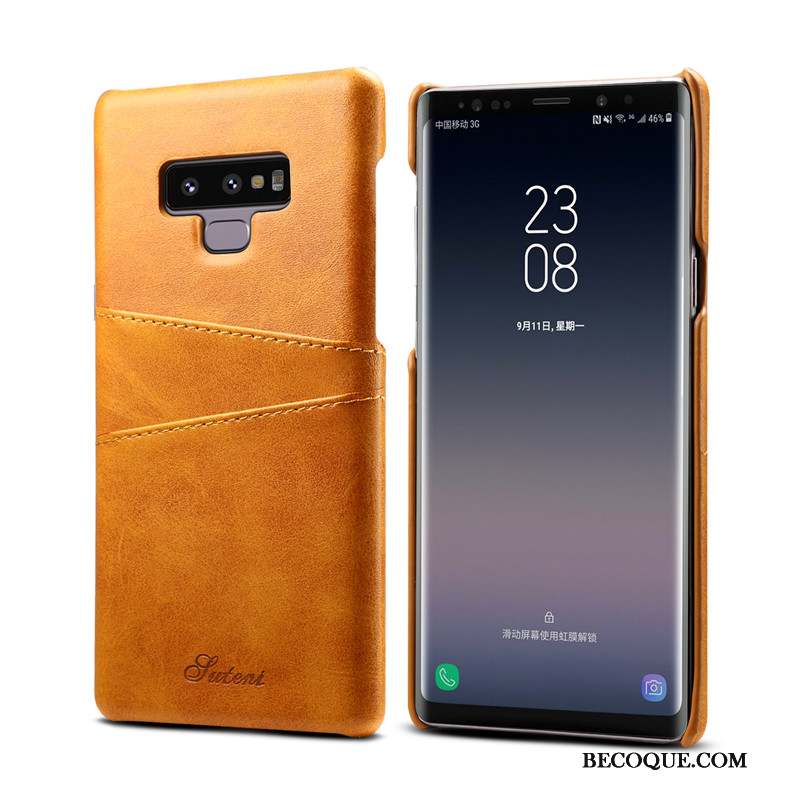 Samsung Galaxy Note 9 Incassable Carte Business Étui Coque Étui En Cuir