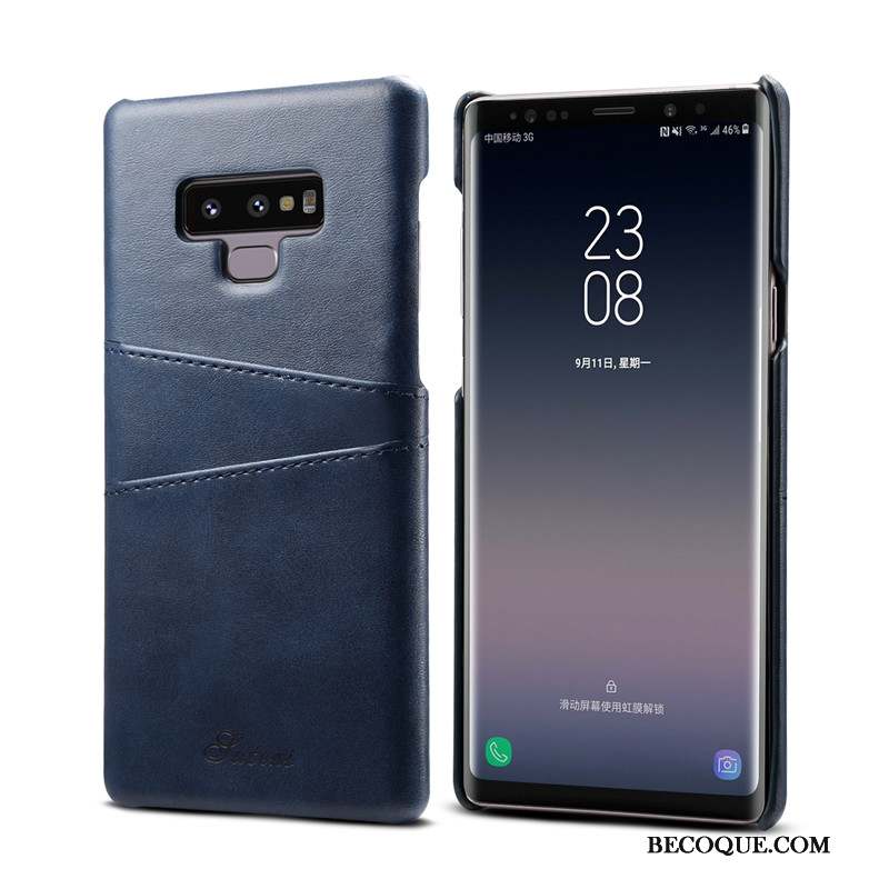 Samsung Galaxy Note 9 Incassable Carte Business Étui Coque Étui En Cuir