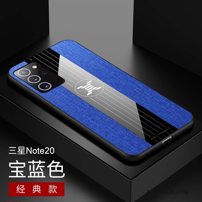 Samsung Galaxy Note20 Coque Délavé En Daim Incassable Difficile Fluide Doux Silicone Étui