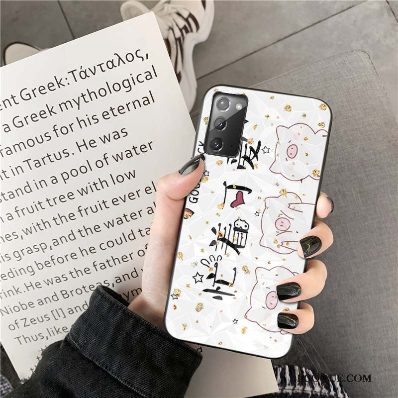 Samsung Galaxy Note20 Losange Coque Dessin Animé Tendance Noir De Téléphone