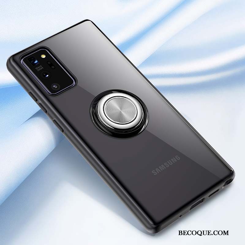 Samsung Galaxy Note20 Luxe Rouge Silicone Tout Compris Transparent Coque De Téléphone