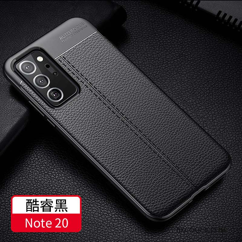 Samsung Galaxy Note20 Protection Silicone Créatif Coque De Téléphone Personnalité Cuir