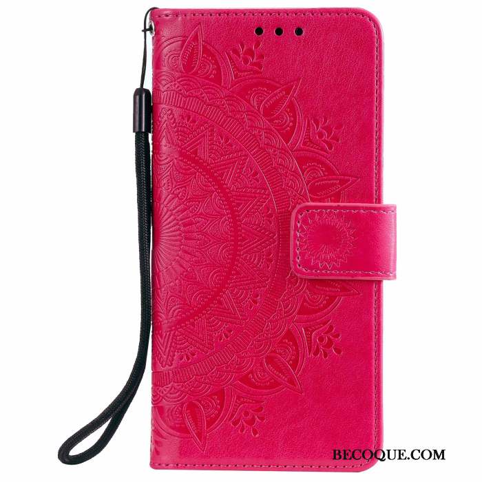 Samsung Galaxy Note20 Ultra Carte Housse Protection Étui En Cuir Rose Coque De Téléphone