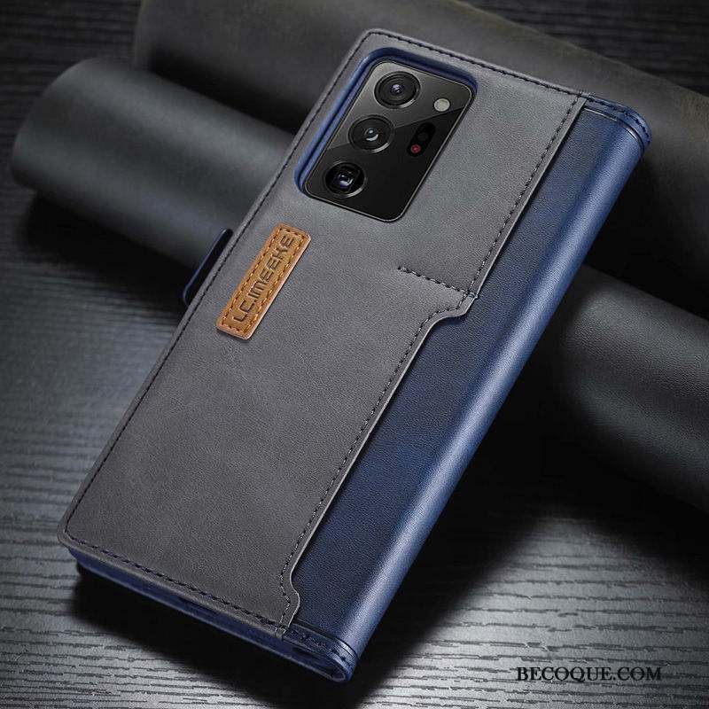 Samsung Galaxy Note20 Ultra Jaune Housse Coque De Téléphone Étui En Cuir Carte