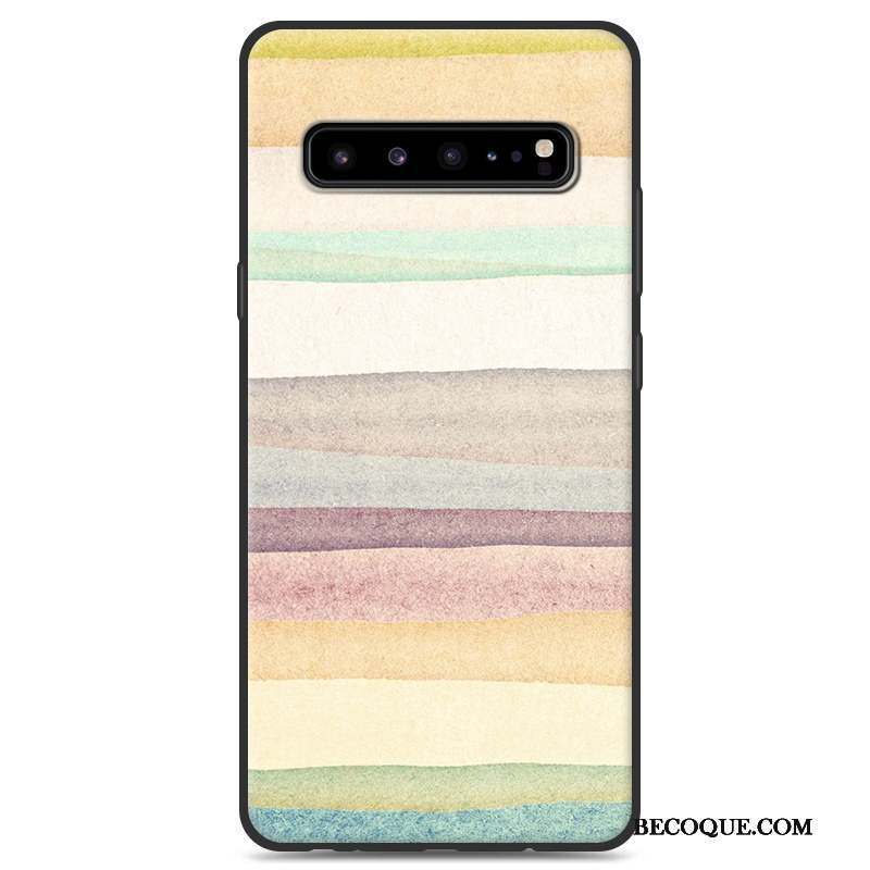 Samsung Galaxy S10 5g Coque De Téléphone Noir Gris Protection Personnalité Étui