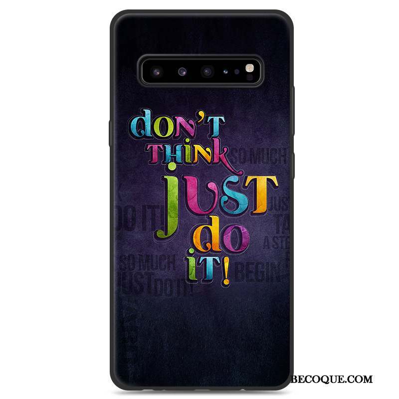 Samsung Galaxy S10 5g Coque De Téléphone Noir Gris Protection Personnalité Étui