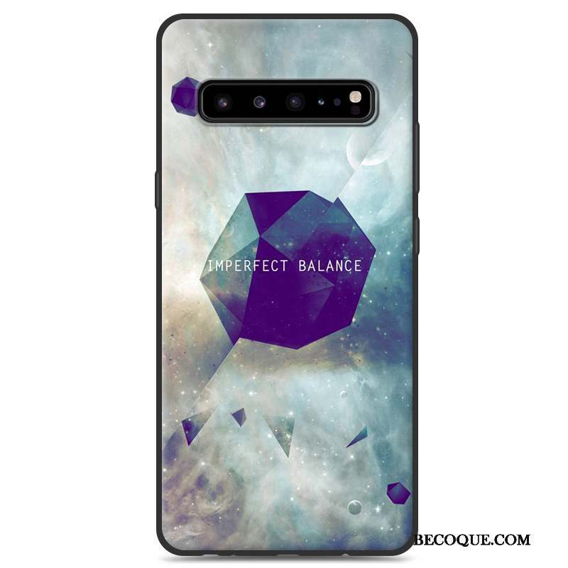 Samsung Galaxy S10 5g Coque De Téléphone Noir Gris Protection Personnalité Étui