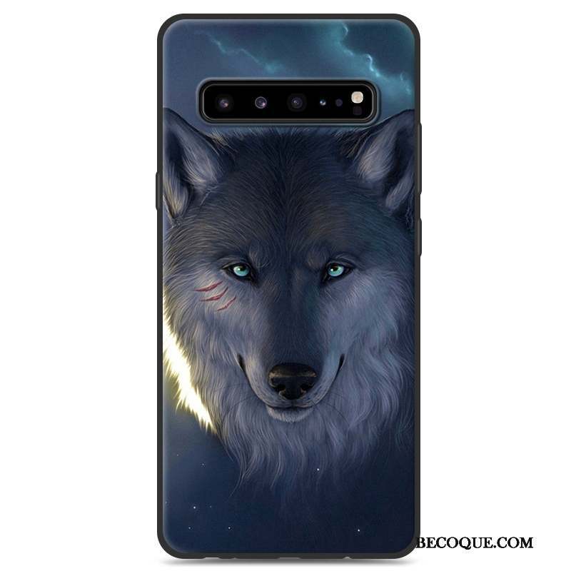 Samsung Galaxy S10 5g Coque De Téléphone Noir Gris Protection Personnalité Étui