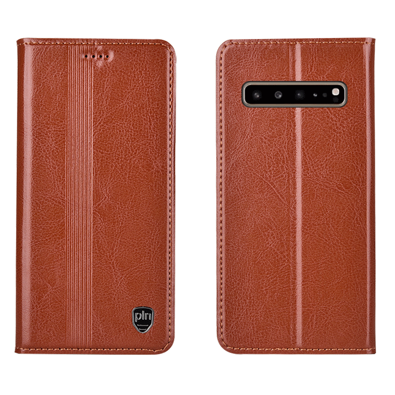 Samsung Galaxy S10 5g Coque Rouge Tout Compris Housse Protection Étui Étui En Cuir