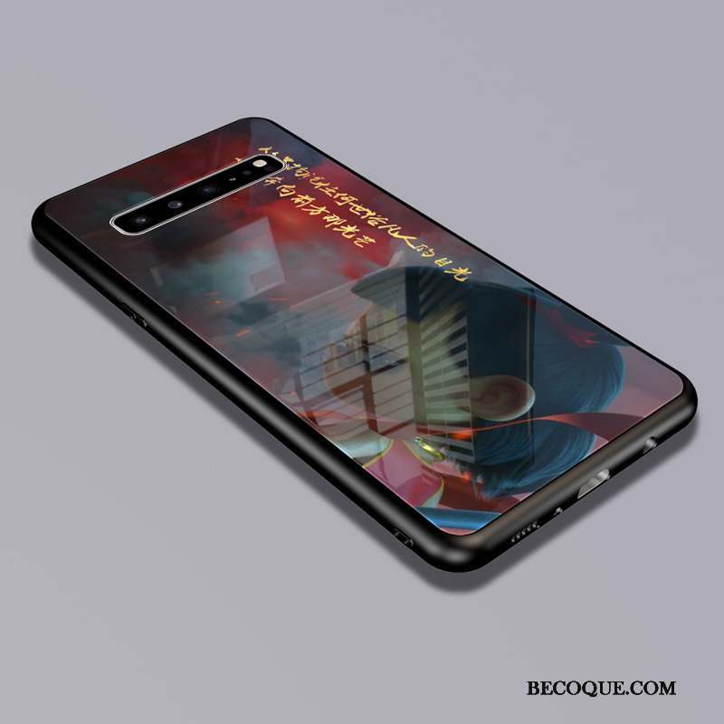 Samsung Galaxy S10 5g Protection Coque Noir Étui Verre Silicone