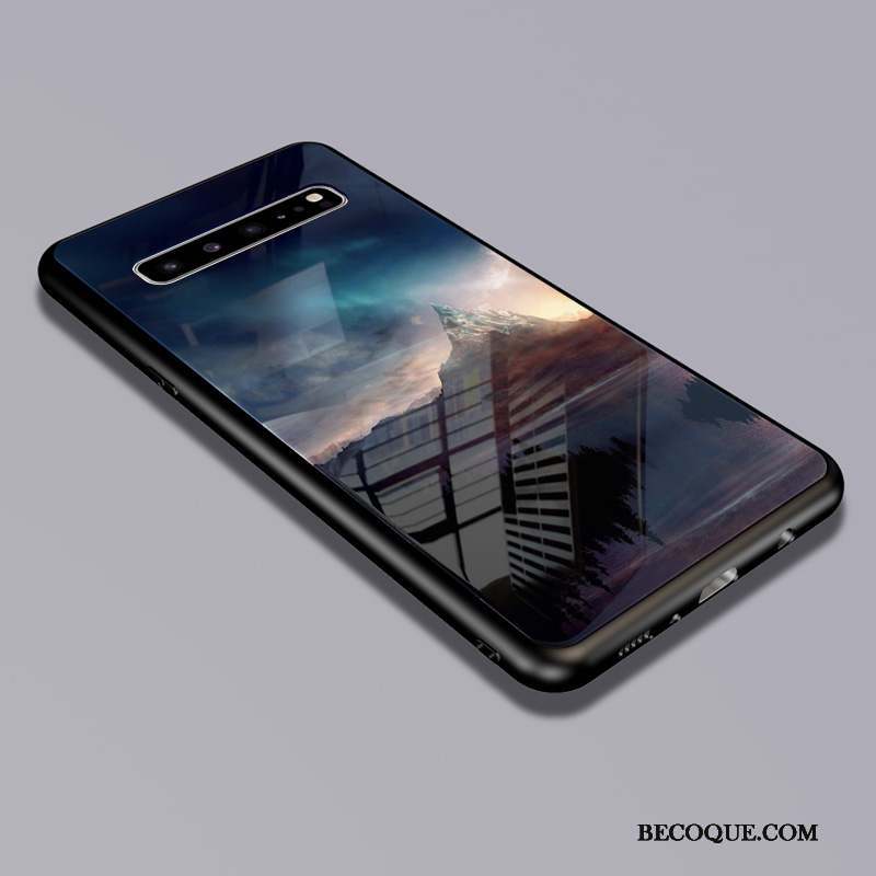 Samsung Galaxy S10 5g Protection Coque Noir Étui Verre Silicone