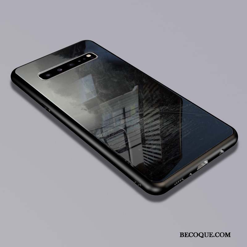 Samsung Galaxy S10 5g Protection Coque Noir Étui Verre Silicone