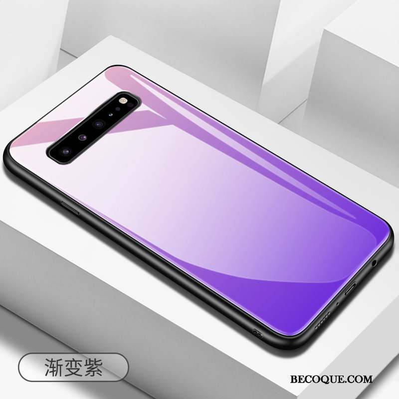 Samsung Galaxy S10 5g Simple Protection Coque De Téléphone Tout Compris Violet Étui