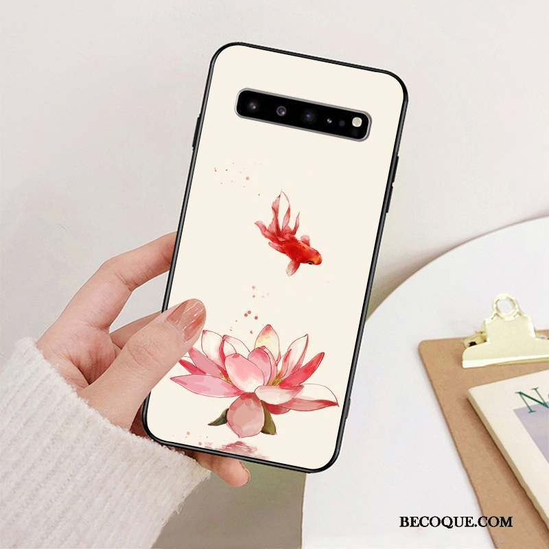 Samsung Galaxy S10 5g Style Chinois Protection Art Étui Coque De Téléphone Simple