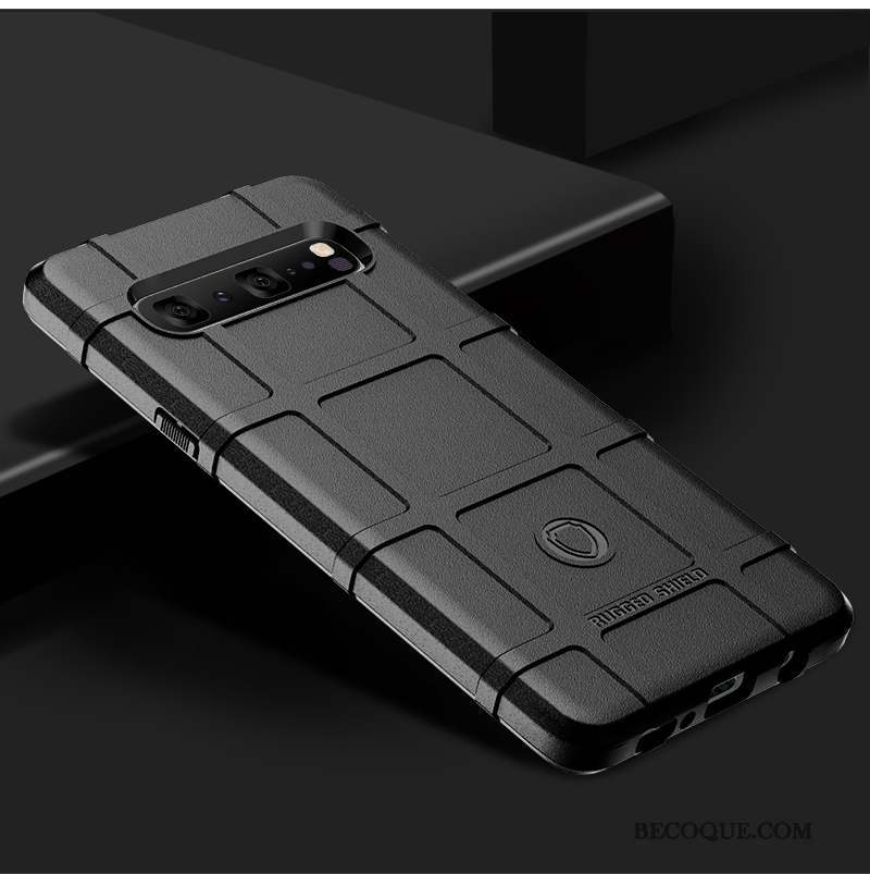 Samsung Galaxy S10 5g Tout Compris Silicone Épaissir Étui Noir Coque