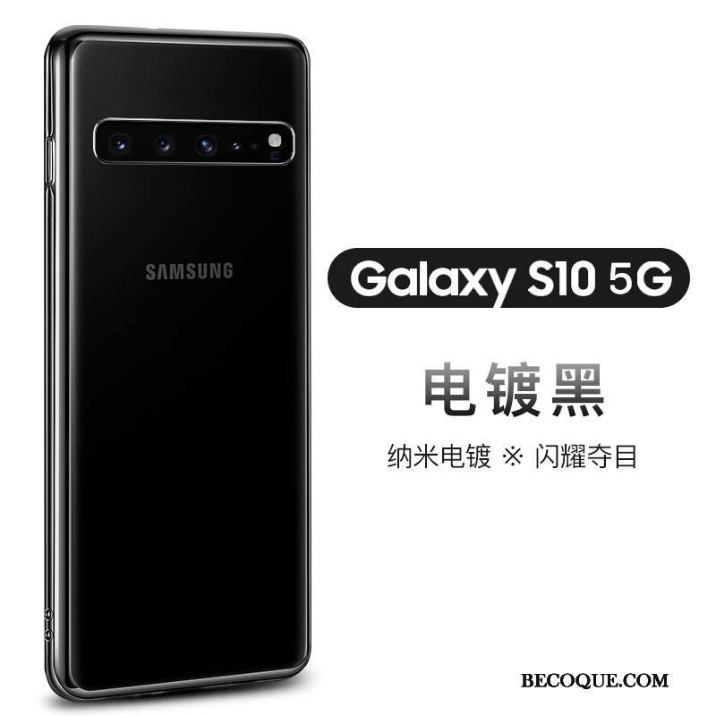 Samsung Galaxy S10 5g Transparent Incassable Protection Coque De Téléphone Créatif Placage