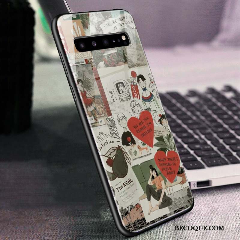 Samsung Galaxy S10 5g Vert Coque De Téléphone Verre Tout Compris