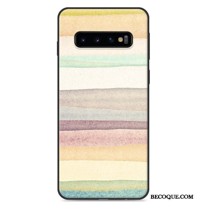 Samsung Galaxy S10+ Bleu Nouveau Coque De Téléphone Peinture Paysage Étui