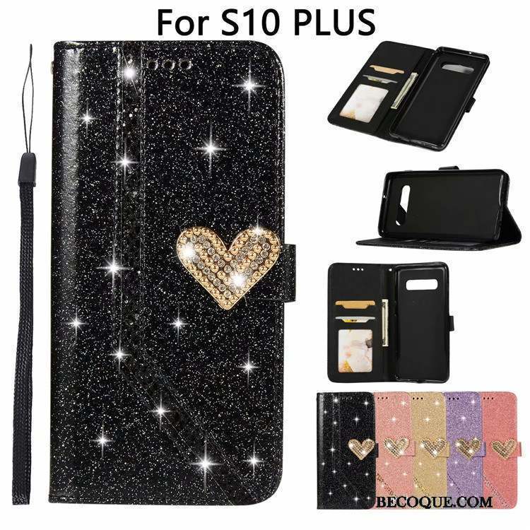 Samsung Galaxy S10+ Carte Nouveau Coque De Téléphone Amour Housse Étui En Cuir