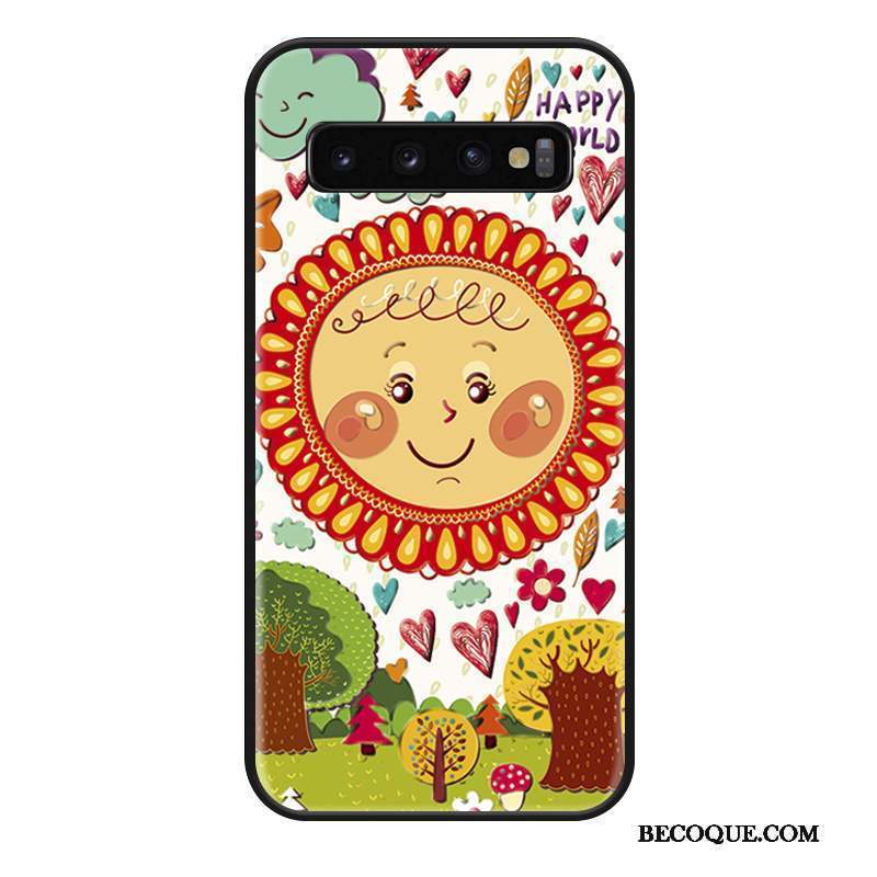 Samsung Galaxy S10+ Coque Créatif Protection Dessin Animé Multicolore Incassable Tout Compris