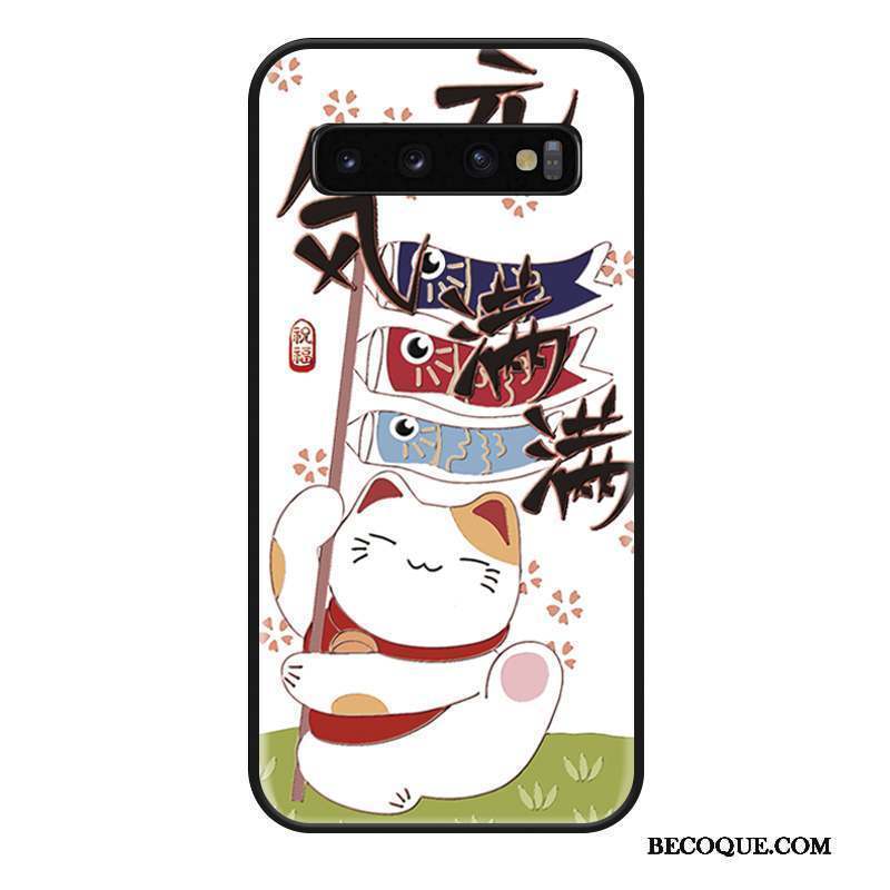 Samsung Galaxy S10+ Coque De Téléphone Mode Chat Charmant Ornements Suspendus Rose