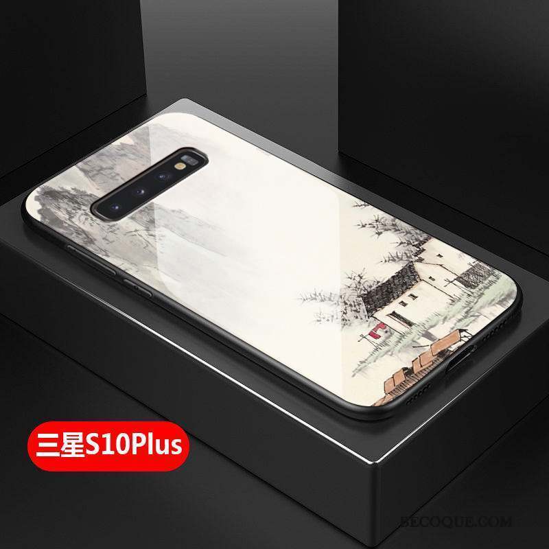 Samsung Galaxy S10+ Coque De Téléphone Mode Verre Tout Compris Créatif Difficile