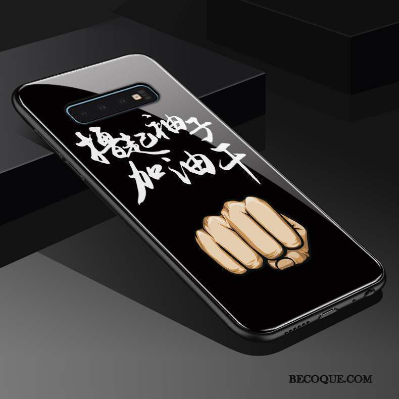 Samsung Galaxy S10+ Coque De Téléphone Tendance Protection Étui Style Chinois Noir