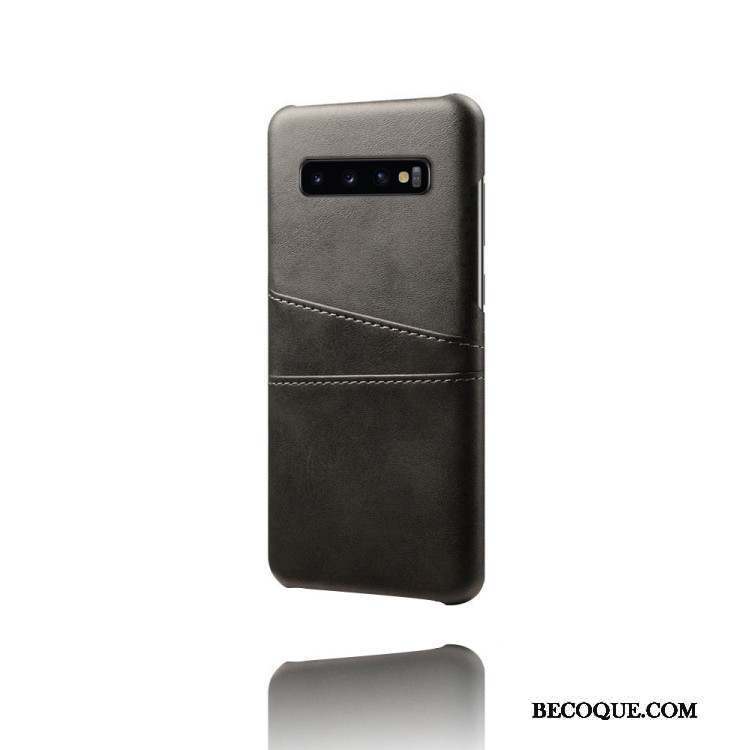 Samsung Galaxy S10 Coque De Téléphone Téléphone Portable Étui En Cuir Bleu Carte Protection