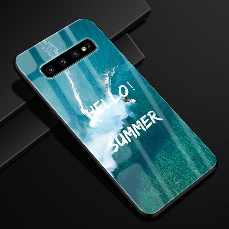 Samsung Galaxy S10+ Coque Incassable Étui Tendance Ciel Étoilé Verre Luxe