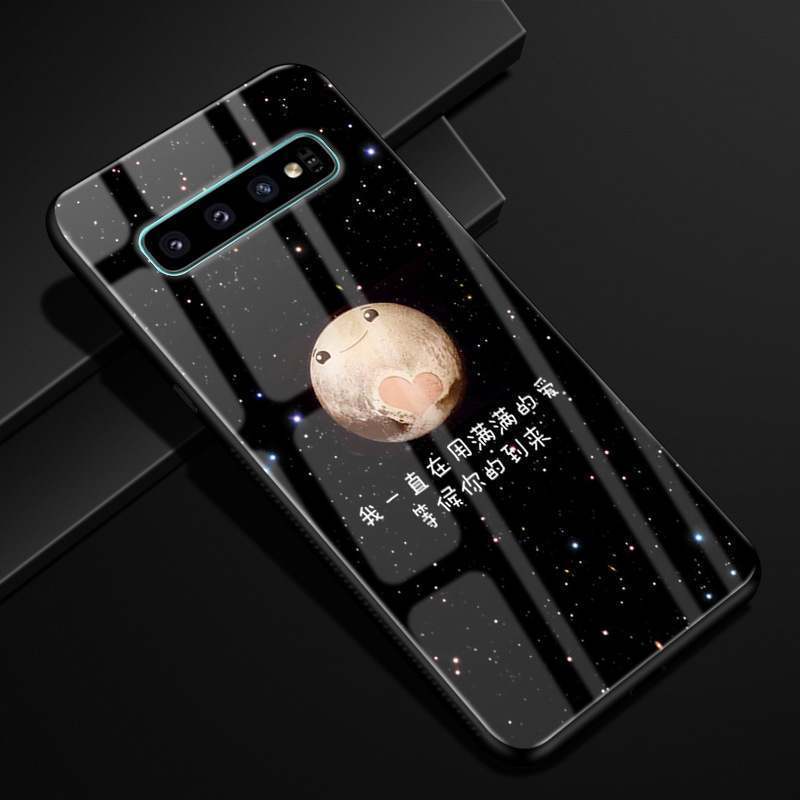 Samsung Galaxy S10+ Coque Incassable Étui Tendance Ciel Étoilé Verre Luxe
