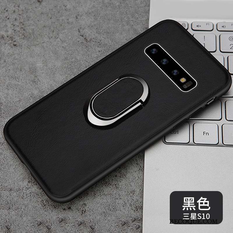 Samsung Galaxy S10 Coque Luxe Marque De Tendance Protection Tout Compris Anneau Business