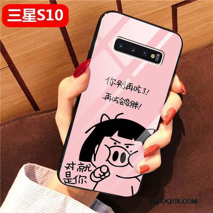 Samsung Galaxy S10 Coque Net Rouge Incassable Difficile Charmant Protection Étui