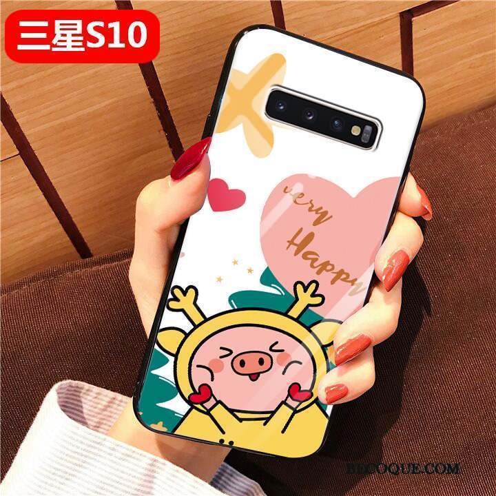 Samsung Galaxy S10 Coque Net Rouge Incassable Difficile Charmant Protection Étui