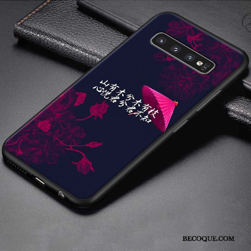 Samsung Galaxy S10 Coque Personnalisé Bleu Personnalité Dessin Animé Étui Protection