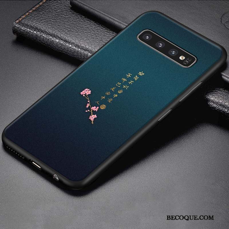 Samsung Galaxy S10 Coque Personnalisé Bleu Personnalité Dessin Animé Étui Protection