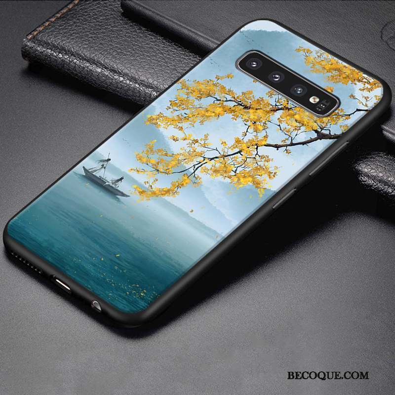 Samsung Galaxy S10 Coque Personnalisé Bleu Personnalité Dessin Animé Étui Protection