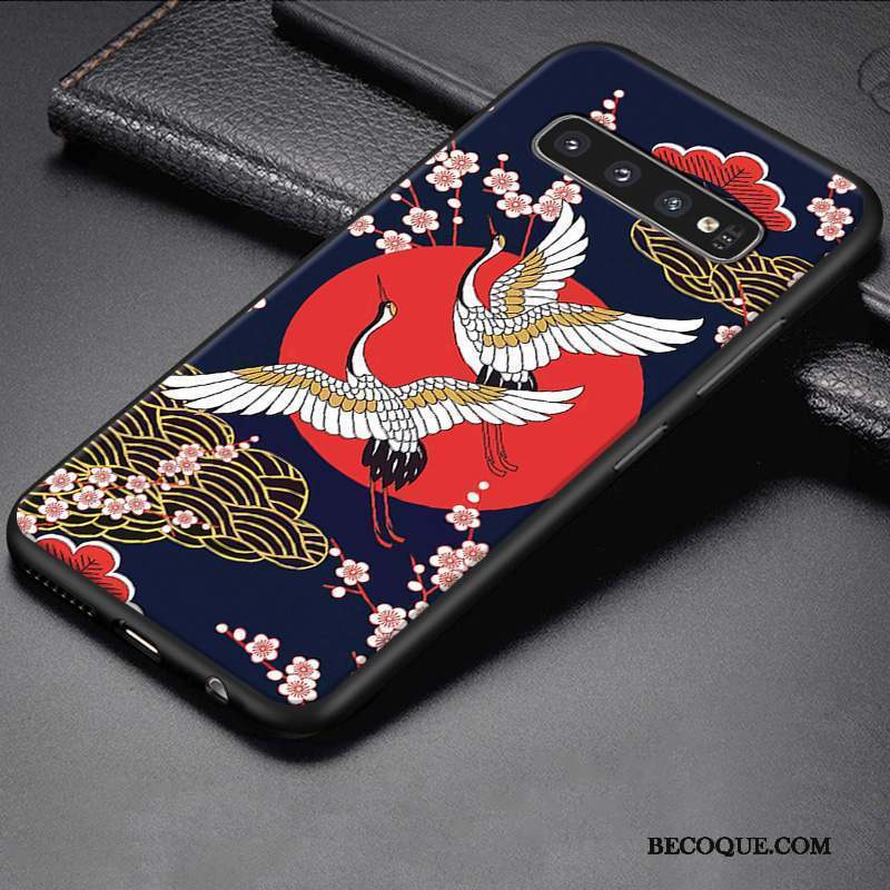 Samsung Galaxy S10 Coque Personnalisé Bleu Personnalité Dessin Animé Étui Protection