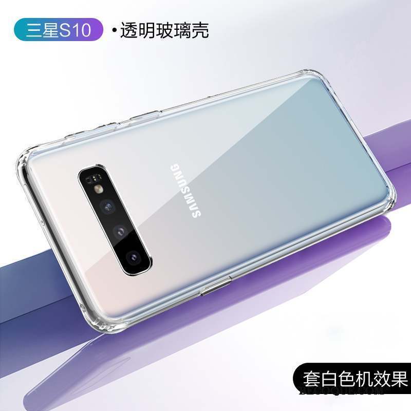 Samsung Galaxy S10 Coque Personnalité Incassable Verre Transparent Étui Silicone