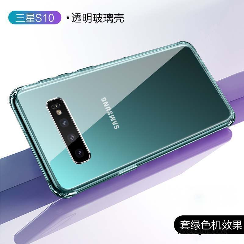 Samsung Galaxy S10 Coque Personnalité Incassable Verre Transparent Étui Silicone