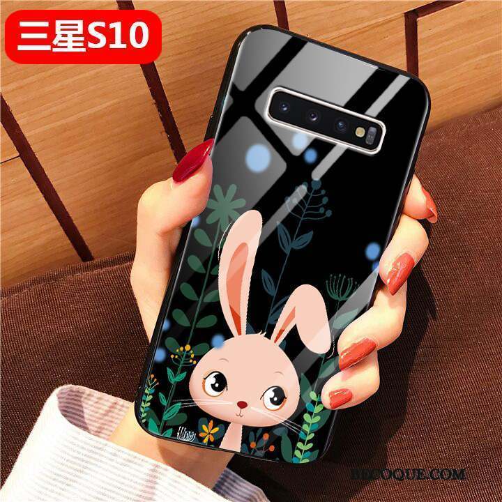 Samsung Galaxy S10 Coque Protection Charmant Étui Verre Difficile Dessin Animé