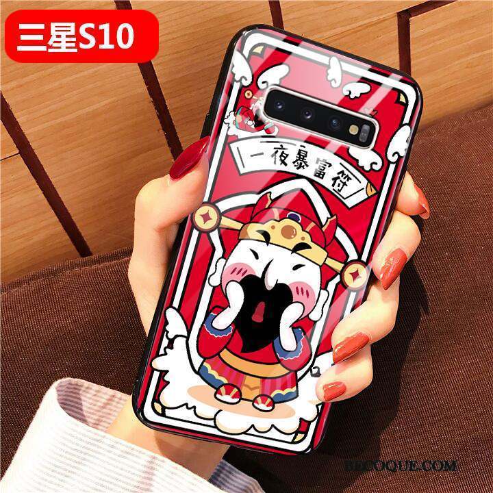 Samsung Galaxy S10 Coque Protection Créatif Dessin Animé Silicone Violet Nouveau